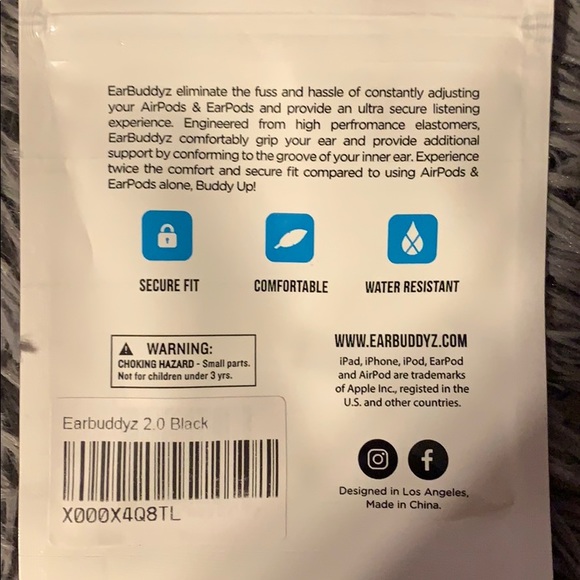 EarBuddyz 2.0 Silicone Earhooks for Air/Earpods - Picture 3 of 3